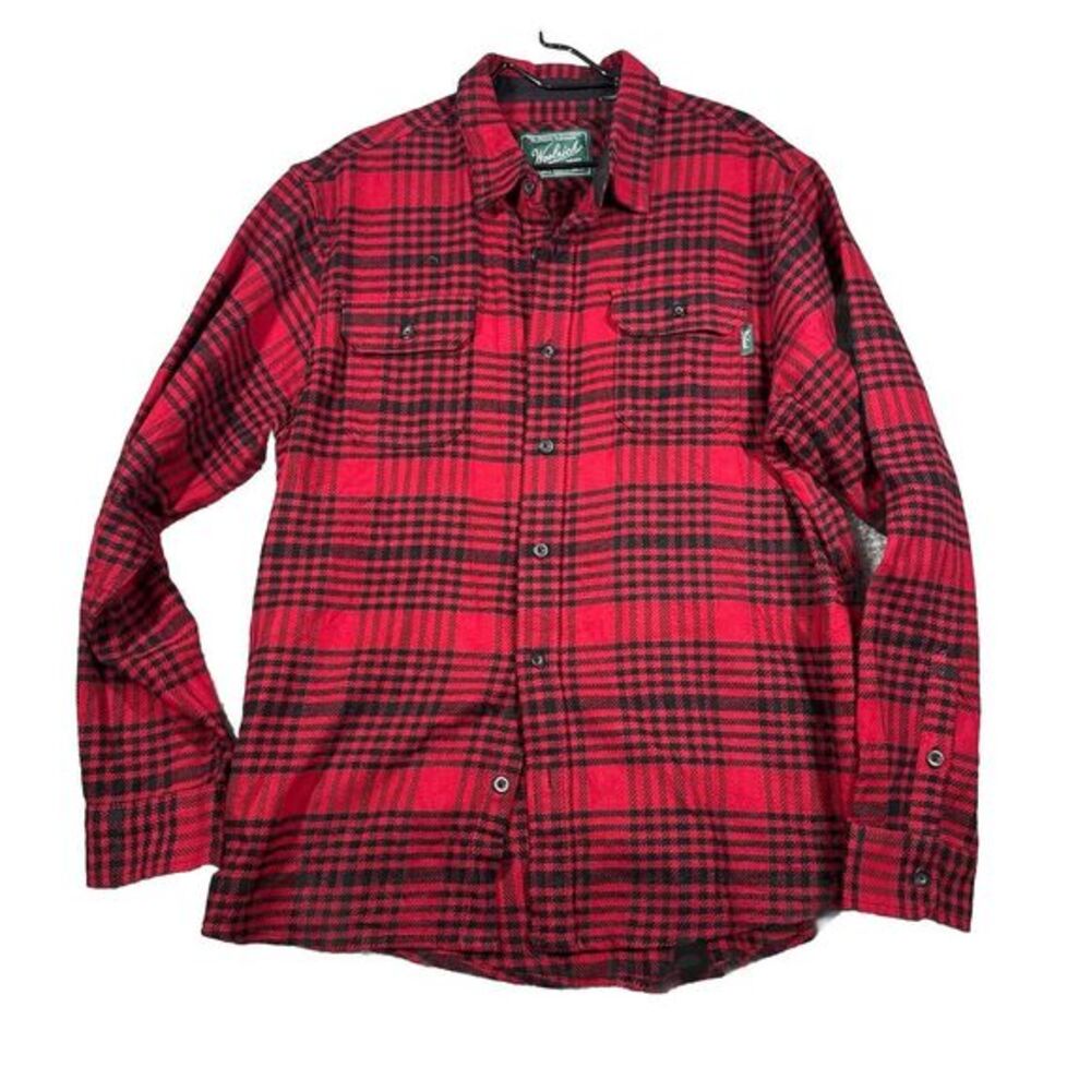 Vintage Woolrich Buffalo Plaid Flannel Shirt Jacket‎ woolen Mills Mens XL